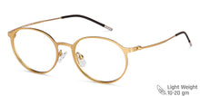 Load image into Gallery viewer, Gold Round Full Rim Unisex Eyeglasses by Vincent Chase Online-203261