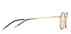 Gold Round Full Rim Unisex Eyeglasses by Vincent Chase Online-203261