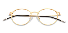 Load image into Gallery viewer, Gold Round Full Rim Unisex Eyeglasses by Vincent Chase Online-203261
