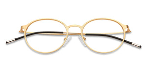 Gold Round Full Rim Unisex Eyeglasses by Vincent Chase Online-203261