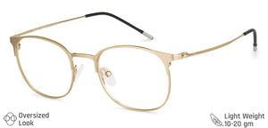 Gold Round Full Rim Unisex Eyeglasses by Vincent Chase Online-137996