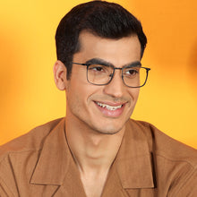 Load image into Gallery viewer, Black Square Full Rim Unisex Eyeglasses by Vincent Chase Computer Glasses-144481