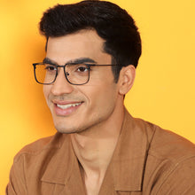 Load image into Gallery viewer, Black Square Full Rim Unisex Eyeglasses by Vincent Chase Computer Glasses-144481