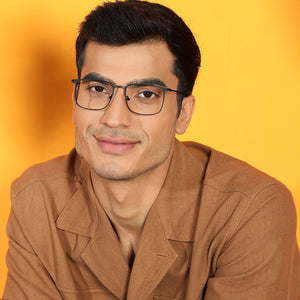 Black Square Full Rim Unisex Eyeglasses by Vincent Chase Computer Glasses-144481