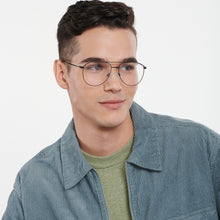 Load image into Gallery viewer, Black Aviator Full Rim Unisex Eyeglasses by Vincent Chase-203751