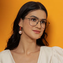 Load image into Gallery viewer, Black Aviator Full Rim Unisex Eyeglasses by Vincent Chase-203751