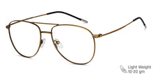 Load image into Gallery viewer, Gold Aviator Full Rim Unisex Eyeglasses by Vincent Chase-201842