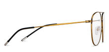Load image into Gallery viewer, Gold Aviator Full Rim Unisex Eyeglasses by Vincent Chase-201842