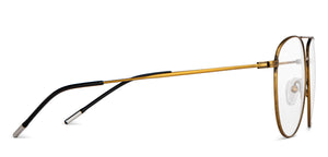 Gold Aviator Full Rim Unisex Eyeglasses by Vincent Chase-201842