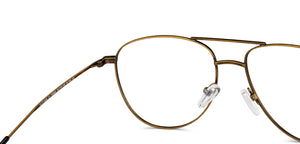 Gold Aviator Full Rim Unisex Eyeglasses by Vincent Chase-201842