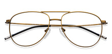 Load image into Gallery viewer, Gold Aviator Full Rim Unisex Eyeglasses by Vincent Chase-201842