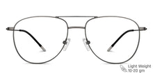 Load image into Gallery viewer, Gunmetal Aviator Full Rim Unisex Eyeglasses by Vincent Chase-201807