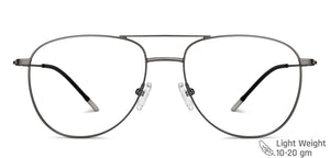 Gunmetal Aviator Full Rim Unisex Eyeglasses by Vincent Chase-201807