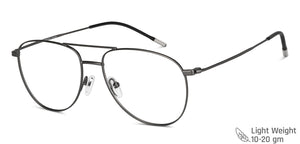Gunmetal Aviator Full Rim Unisex Eyeglasses by Vincent Chase-201807