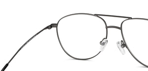 Gunmetal Aviator Full Rim Unisex Eyeglasses by Vincent Chase-201807