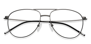 Gunmetal Aviator Full Rim Unisex Eyeglasses by Vincent Chase-201807