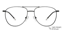 Load image into Gallery viewer, Black Aviator Full Rim Unisex Eyeglasses by Vincent Chase Computer Glasses-149941