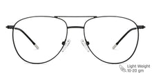 Load image into Gallery viewer, Black Aviator Full Rim Unisex Eyeglasses by Vincent Chase-147957