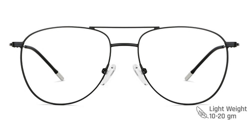 Black Aviator Full Rim Unisex Eyeglasses by Vincent Chase-147957