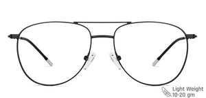 Black Aviator Full Rim Unisex Eyeglasses by Vincent Chase-147957