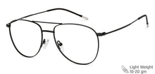 Load image into Gallery viewer, Black Aviator Full Rim Unisex Eyeglasses by Vincent Chase Computer Glasses-149941