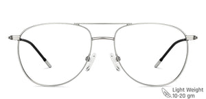 Grey Aviator Full Rim Unisex Eyeglasses by Vincent Chase-147958