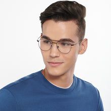 Load image into Gallery viewer, Black Aviator Full Rim Unisex Eyeglasses by Vincent Chase-138003