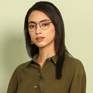 Black Aviator Full Rim Unisex Eyeglasses by Vincent Chase-138003