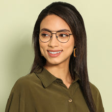 Load image into Gallery viewer, Black Aviator Full Rim Unisex Eyeglasses by Vincent Chase-138003
