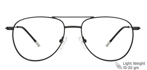 Black Aviator Full Rim Unisex Eyeglasses by Vincent Chase-138003