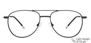 Black Aviator Full Rim Unisex Eyeglasses by Vincent Chase-138003