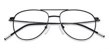 Load image into Gallery viewer, Black Aviator Full Rim Unisex Eyeglasses by Vincent Chase-138003