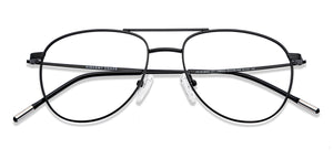 Black Aviator Full Rim Unisex Eyeglasses by Vincent Chase-138003