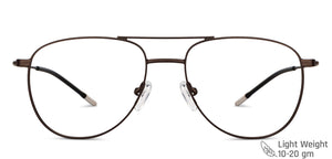 Brown Aviator Full Rim Unisex Eyeglasses by Vincent Chase-201835
