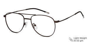 Brown Aviator Full Rim Unisex Eyeglasses by Vincent Chase-201835