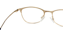 Load image into Gallery viewer, Gold Cat Eye Full Rim Extra Narrow Women Eyeglasses by Vincent Chase-138007