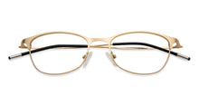 Load image into Gallery viewer, Gold Cat Eye Full Rim Extra Narrow Women Eyeglasses by Vincent Chase-138007