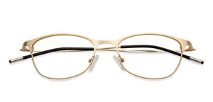 Gold Cat Eye Full Rim Extra Narrow Women Eyeglasses by Vincent Chase-138007
