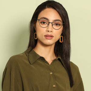 Black Cat Eye Full Rim Medium Women Eyeglasses by Vincent Chase-138008