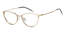 Load image into Gallery viewer, Gold Cat Eye Full Rim Women Eyeglasses by Vincent Chase Computer Glasses-144486