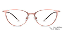 Load image into Gallery viewer, Rose Gold Cat Eye Full Rim Women Eyeglasses by Vincent Chase Computer Glasses-147529
