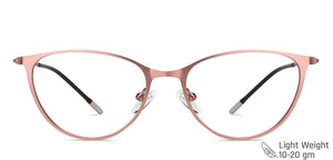 Rose Gold Cat Eye Full Rim Women Eyeglasses by Vincent Chase Computer Glasses-147529