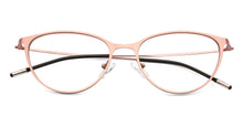 Load image into Gallery viewer, Rose Gold Cat Eye Full Rim Women Eyeglasses by Vincent Chase Computer Glasses-147529