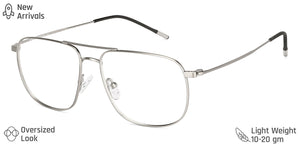 Gunmetal Square Full Rim Unisex Eyeglasses by Vincent Chase Computer Glasses-144703