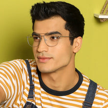 Load image into Gallery viewer, Gunmetal Square Full Rim Unisex Eyeglasses by Vincent Chase Computer Glasses-144703