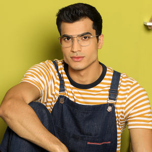 Gunmetal Square Full Rim Unisex Eyeglasses by Vincent Chase Computer Glasses-144703