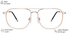 Load image into Gallery viewer, Gold Square Full Rim Unisex Eyeglasses by Vincent Chase Computer Glasses-143656