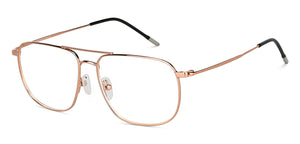 Gold Square Full Rim Unisex Eyeglasses by Vincent Chase Computer Glasses-143656