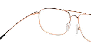 Gold Square Full Rim Unisex Eyeglasses by Vincent Chase Computer Glasses-143656