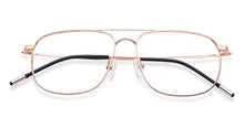 Load image into Gallery viewer, Gold Square Full Rim Unisex Eyeglasses by Vincent Chase Computer Glasses-143656